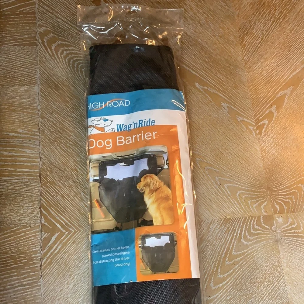 HIGH ROAD Dog Car Barrier with Full View Mesh Cover and Padded Steel Frame
